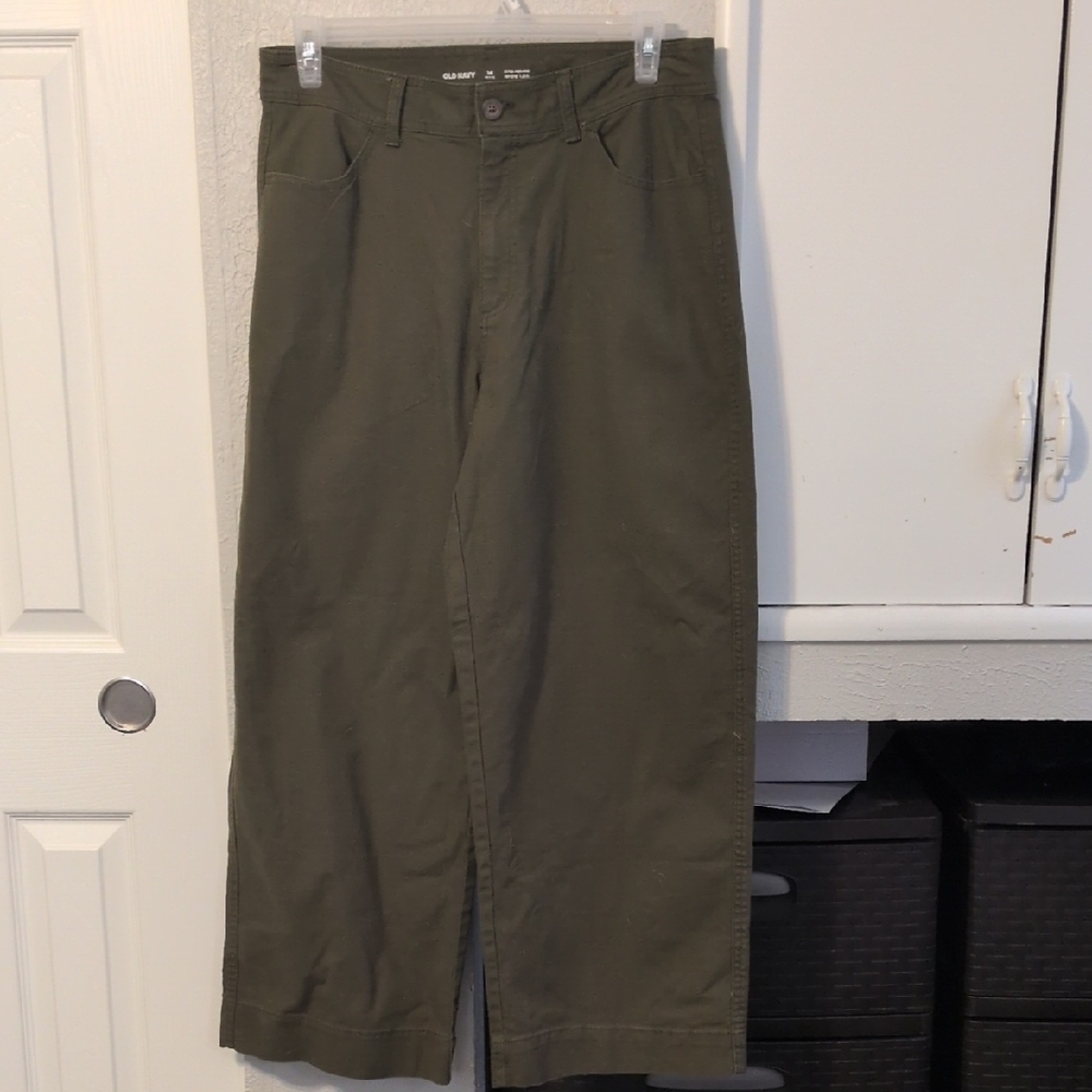 Old Navy Women's Olive Green Boot-Cut Pants